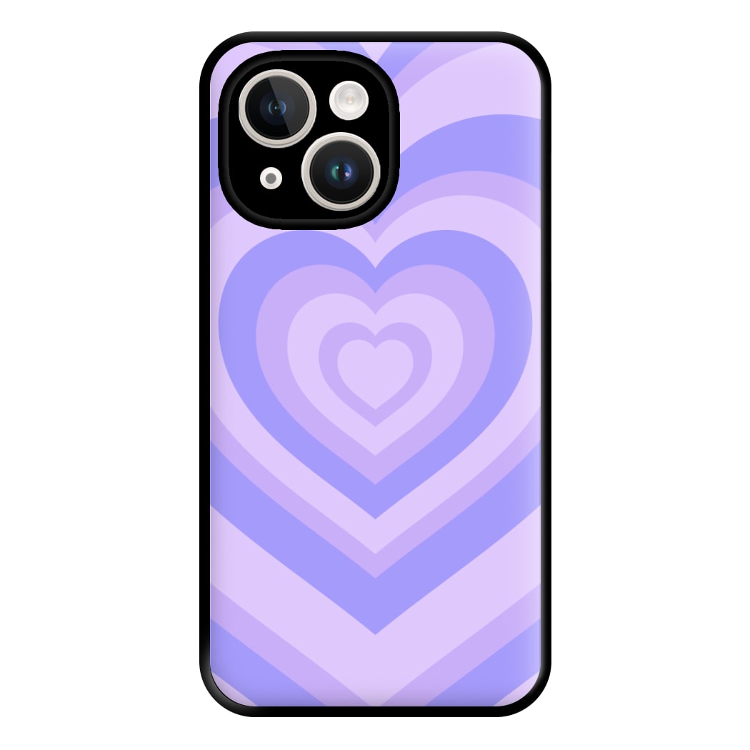 Purple - Colourful Hearts Phone Case for iPhone 14 Plus