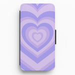 Purple - Colourful Purple Flip / Wallet Phone Case