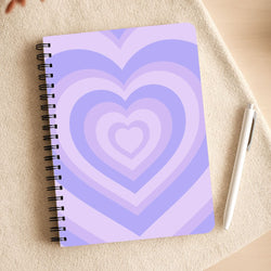 Purple - Colourful Hearts Notepad