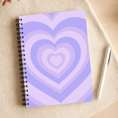 Purple - Colourful Hearts Notepad