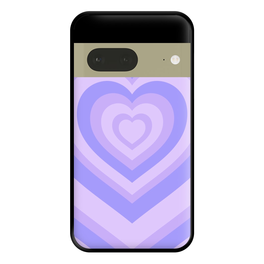 Purple - Colourful Hearts Phone Case for Google Pixel 7a