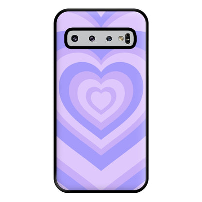 Purple - Colourful Hearts Phone Case for Galaxy S10 Plus