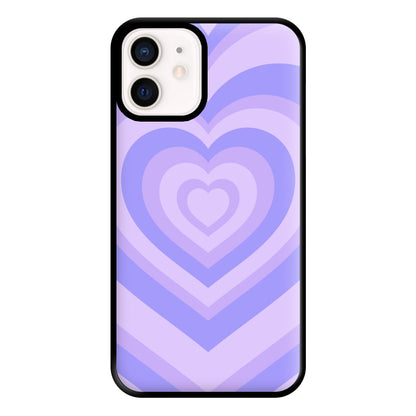 Purple - Colourful Hearts Phone Case for iPhone 13 Mini