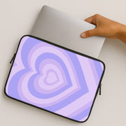 Purple - Colourful Hearts Laptop Sleeve 2
