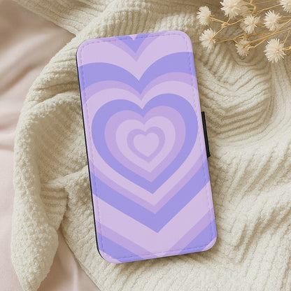 Purple - Colourful Purple Wallet Phone Case