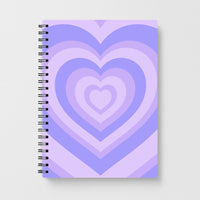 Purple - Colourful Hearts Notebook