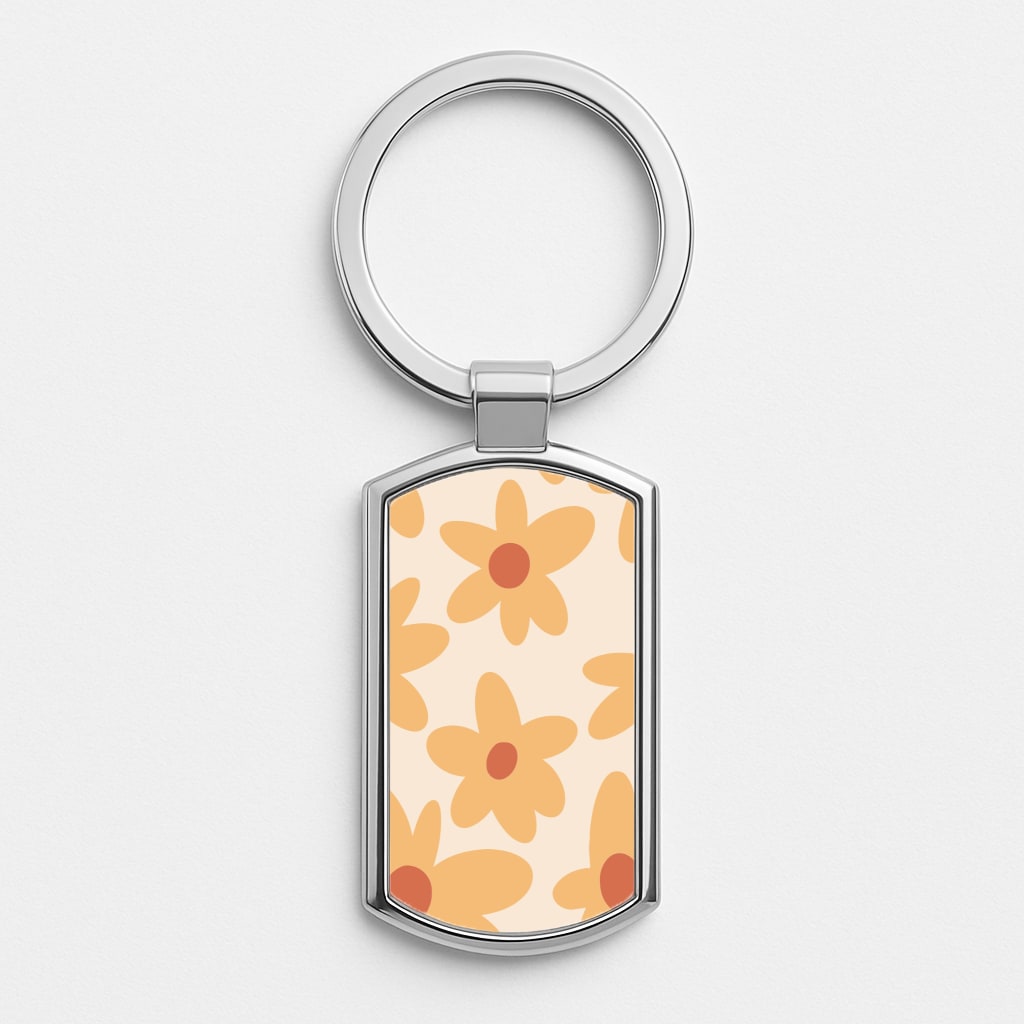 Colourful Abstract Pattern VII Luxury Keyring