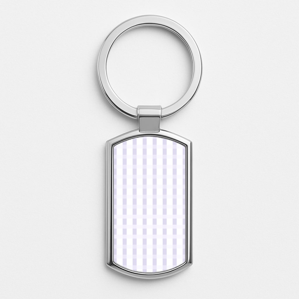 Colourful Abstract Pattern VIII Silver Keyring