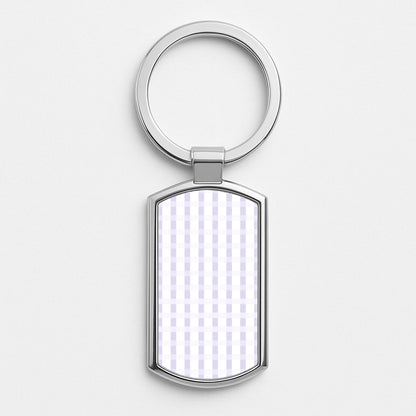 Colourful Abstract Pattern VIII Silver Keyring