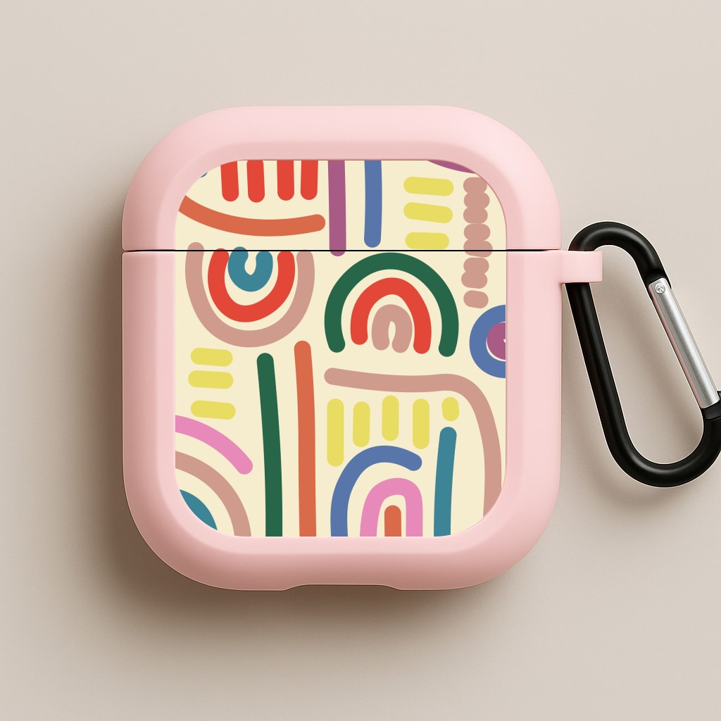 Abstract Patterns 23 Pink AirPods Case