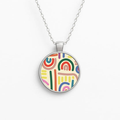 Abstract Patterns 23 Circle Necklace