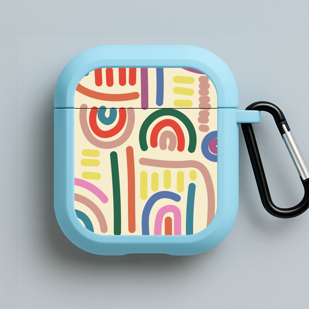 Abstract Patterns 23 Blue AirPods Case