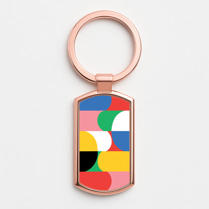 Abstract Patterns 27 Rose Gold Keyring