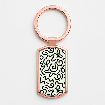 Abstract Patterns 28 Rose Gold Keyring