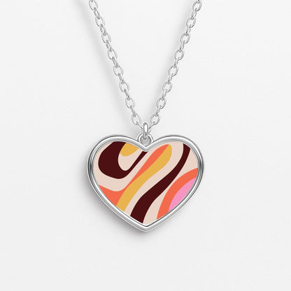 Abstract Patterns 29 Heart Necklace