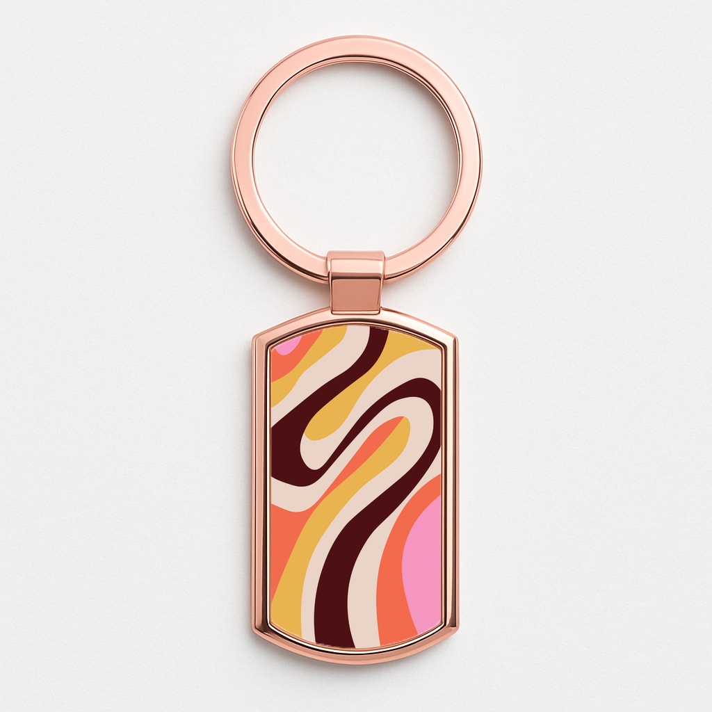 Abstract Patterns 29 Rose Gold Keyring