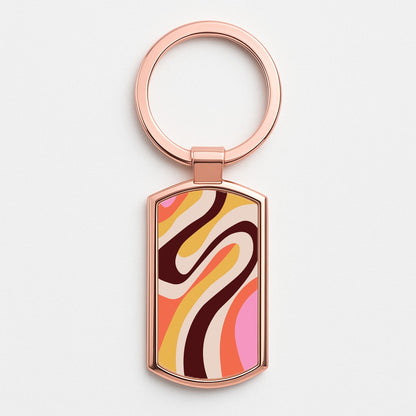 Abstract Patterns 29 Rose Gold Keyring