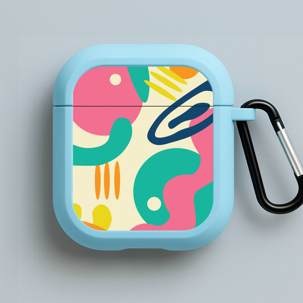 Abstract Pattern 1 Blue AirPods Case