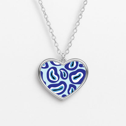 Abstract Pattern 4 Heart Necklace