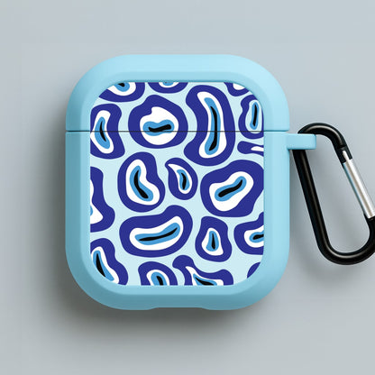 Abstract Pattern 4 Blue AirPods Case