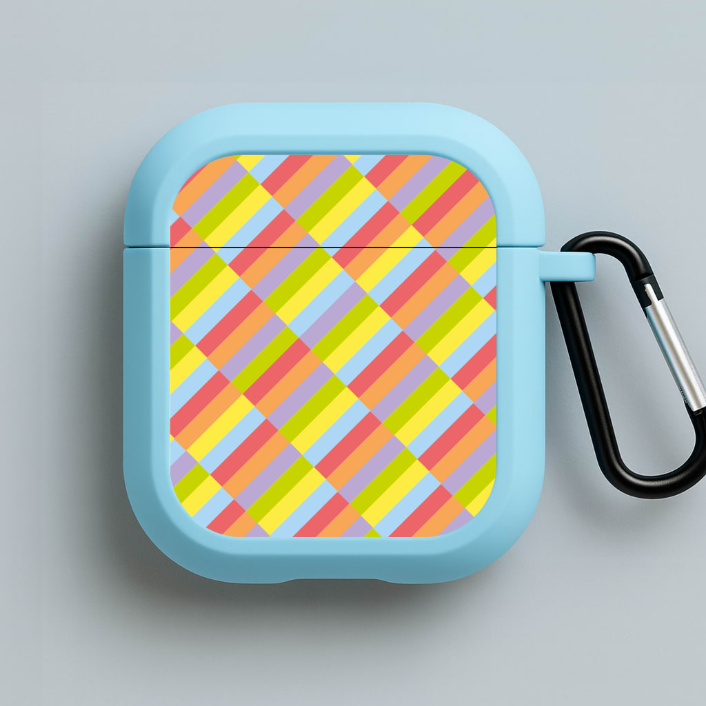 Abstract Pattern 7 Blue AirPods Case