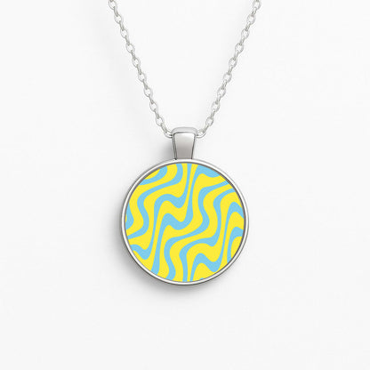 Abstract Pattern 10 Circle Necklace