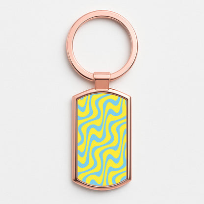 Abstract Pattern 10 Rose Gold Keyring