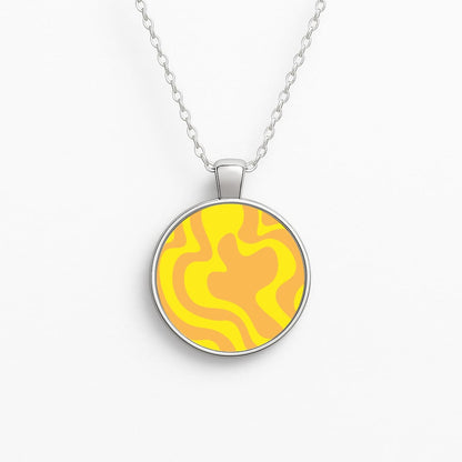 Abstract Pattern 13 Circle Necklace