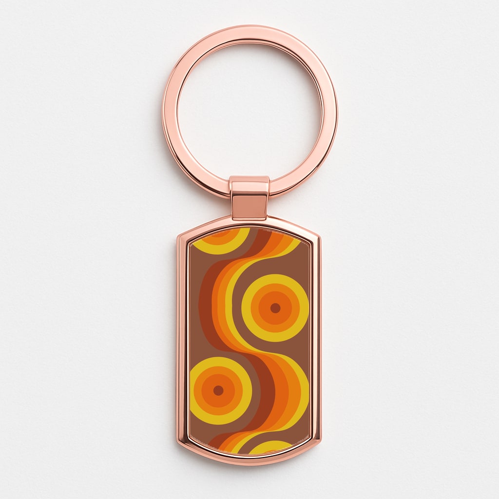 Abstract Pattern 17 Rose Gold Keyring
