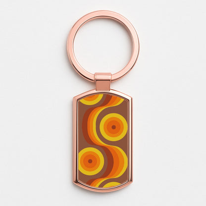 Abstract Pattern 17 Rose Gold Keyring