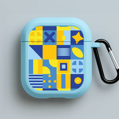 Abstract Pattern 19 Blue AirPods Case