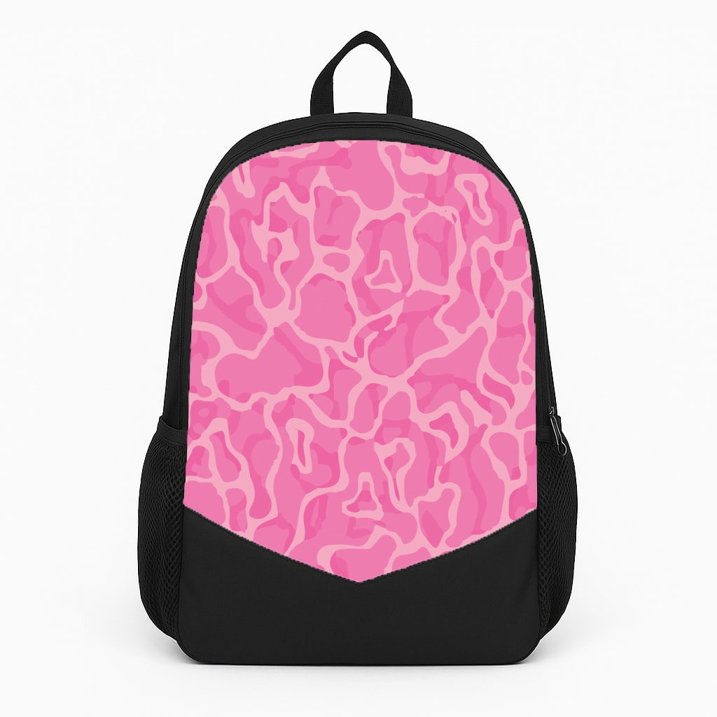 Orange Retro Flowers Pattern Backpack
