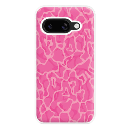 Orange Retro Flowers Pattern Phone Case for Google Pixel 8a