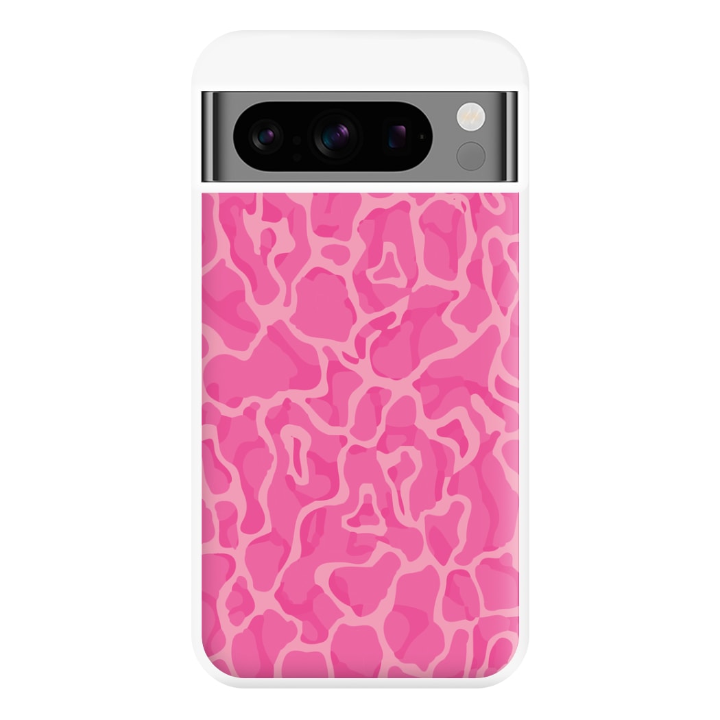 Orange Retro Flowers Pattern Phone Case for Google Pixel 8 Pro