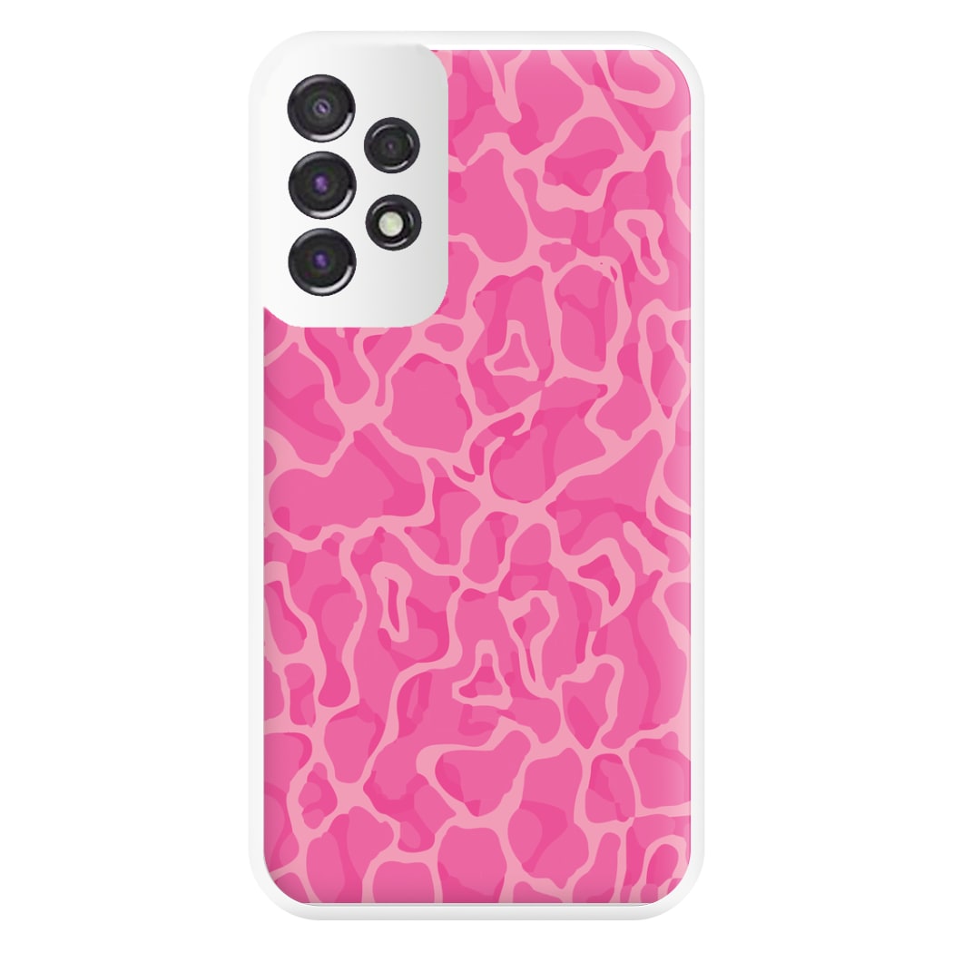 Orange Retro Flowers Pattern Phone Case for Galaxy A53