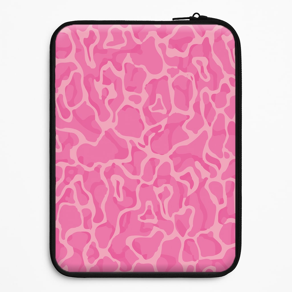 Orange Retro Flowers Pattern Laptop Sleeve