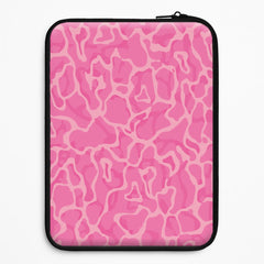 Orange Retro Flowers Pattern Laptop Sleeve