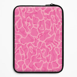 Orange Retro Flowers Pattern Universal Laptop Sleeve