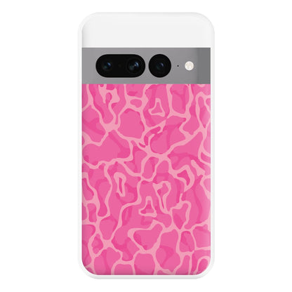 Orange Retro Flowers Pattern Phone Case for Google Pixel 7 Pro