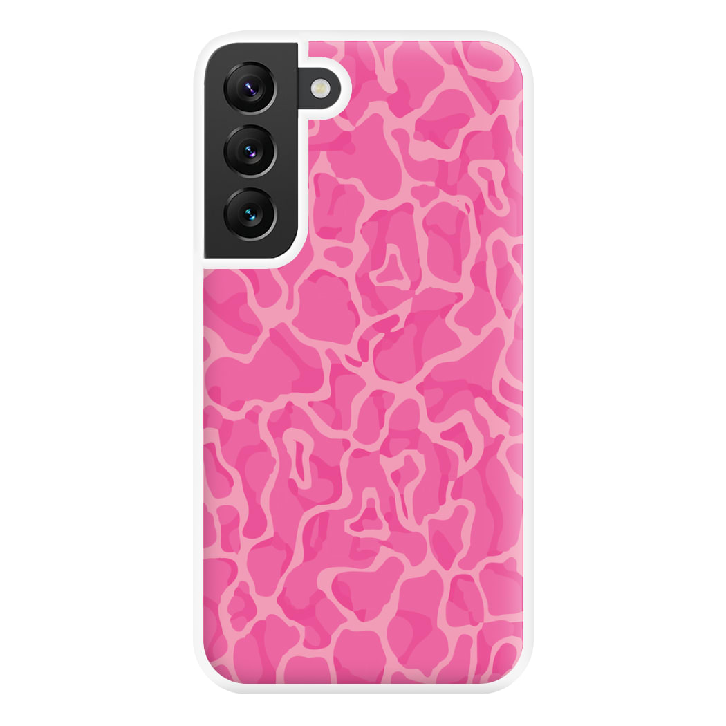 Orange Retro Flowers Pattern Phone Case for Galaxy S22 Plus