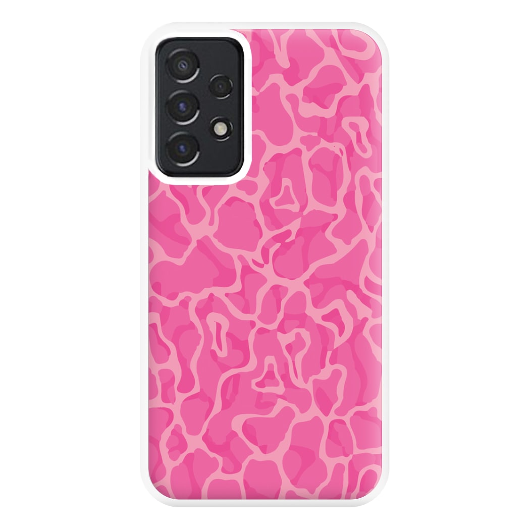Orange Retro Flowers Pattern Phone Case for Galaxy A52 / A52s