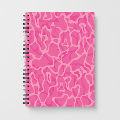 Orange Retro Flowers Pattern Notebook