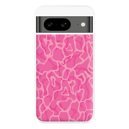 Orange Retro Flowers Pattern Phone Case for Google Pixel 8