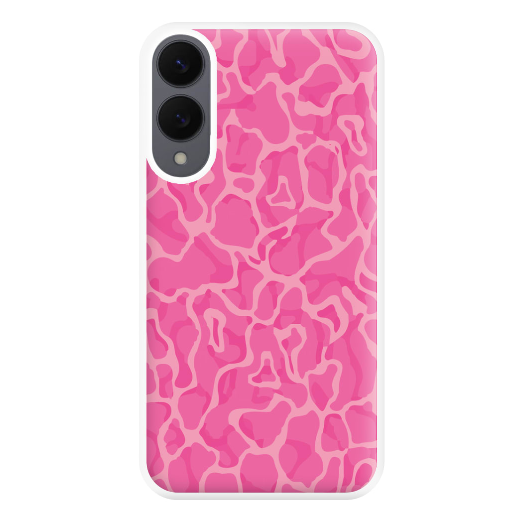 Orange Retro Flowers Pattern Phone Case for Galaxy S25 Edge