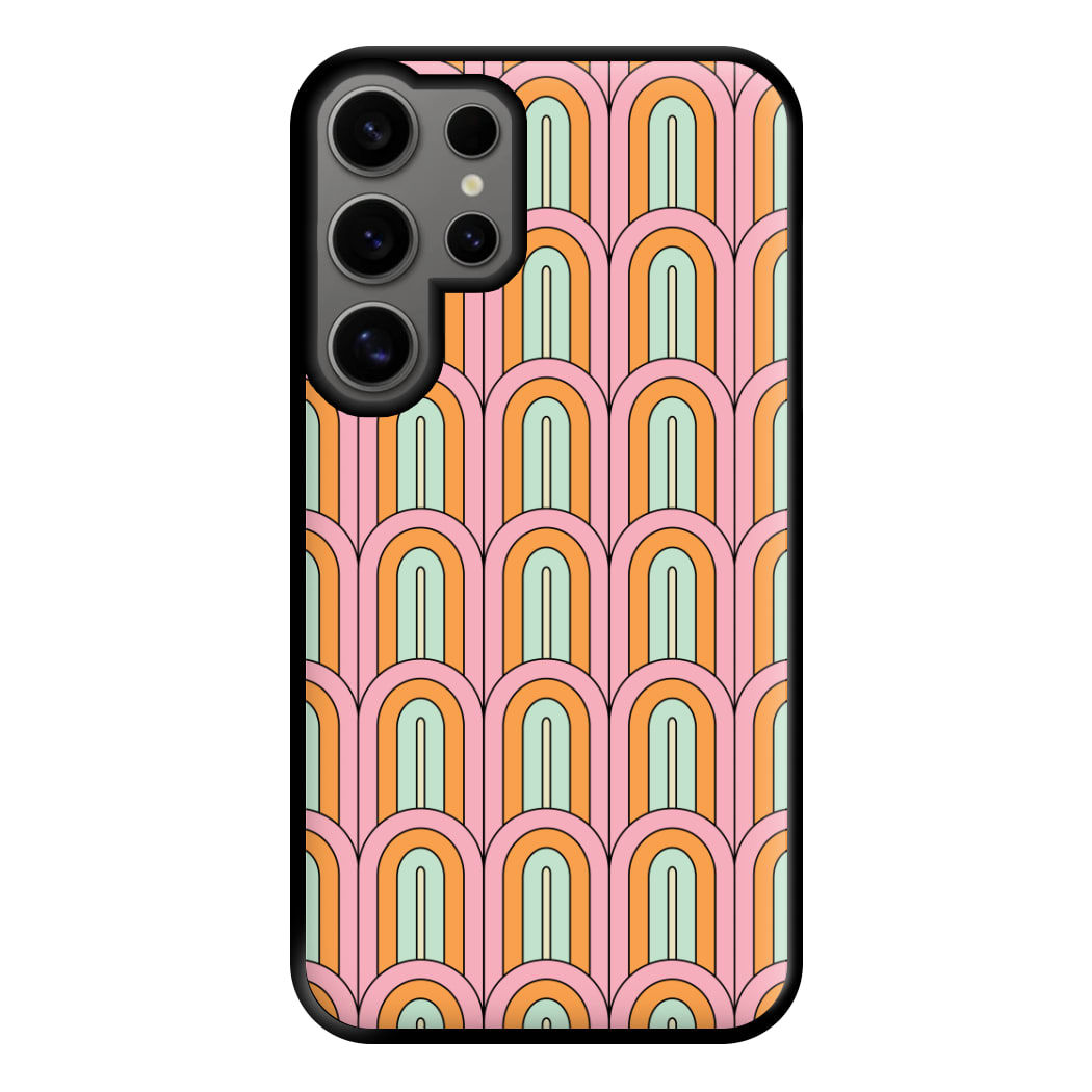 Pastel Retro Arches Pattern Phone Case for Galaxy S24 Ultra