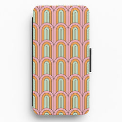 Pastel Retro Arches Pattern Flip / Wallet Phone Case