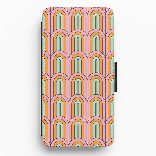 Pastel Retro Arches Pattern Flip / Wallet Phone Case