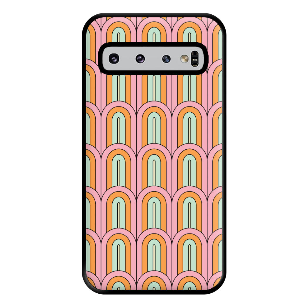 Pastel Retro Arches Pattern Phone Case for Galaxy S10 Plus
