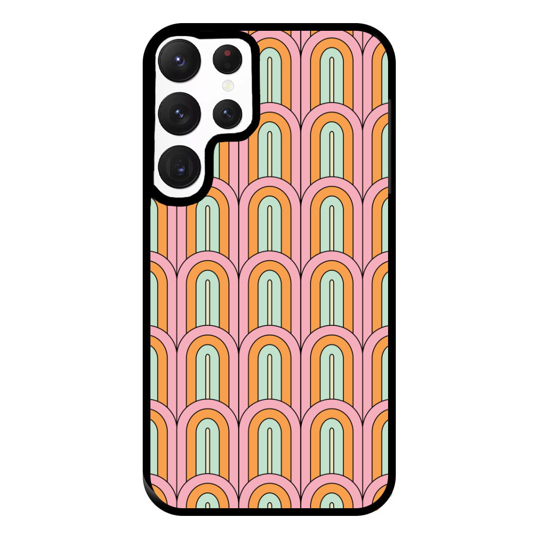 Pastel Retro Arches Pattern Phone Case for Galaxy S22 Ultra