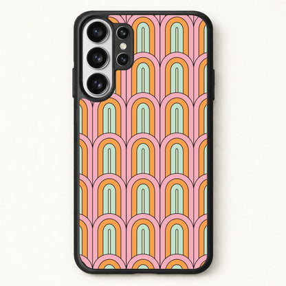 Pastel Retro Arches Pattern Phone Case for Galaxy S26 Ultra